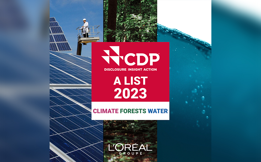 Ο όμιλος L&#8217;Oréal διακρίθηκε για 8η συνεχόμενη χρονιά με βαθμολογία τρία «Α»