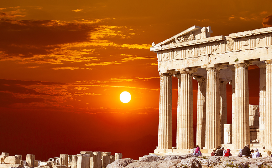 Ο ναός του Παρθενώνα στην Ακρόπολη της Αθήνας Ο ναός του Παρθενώνα στην Ακρόπολη της Αθήνας