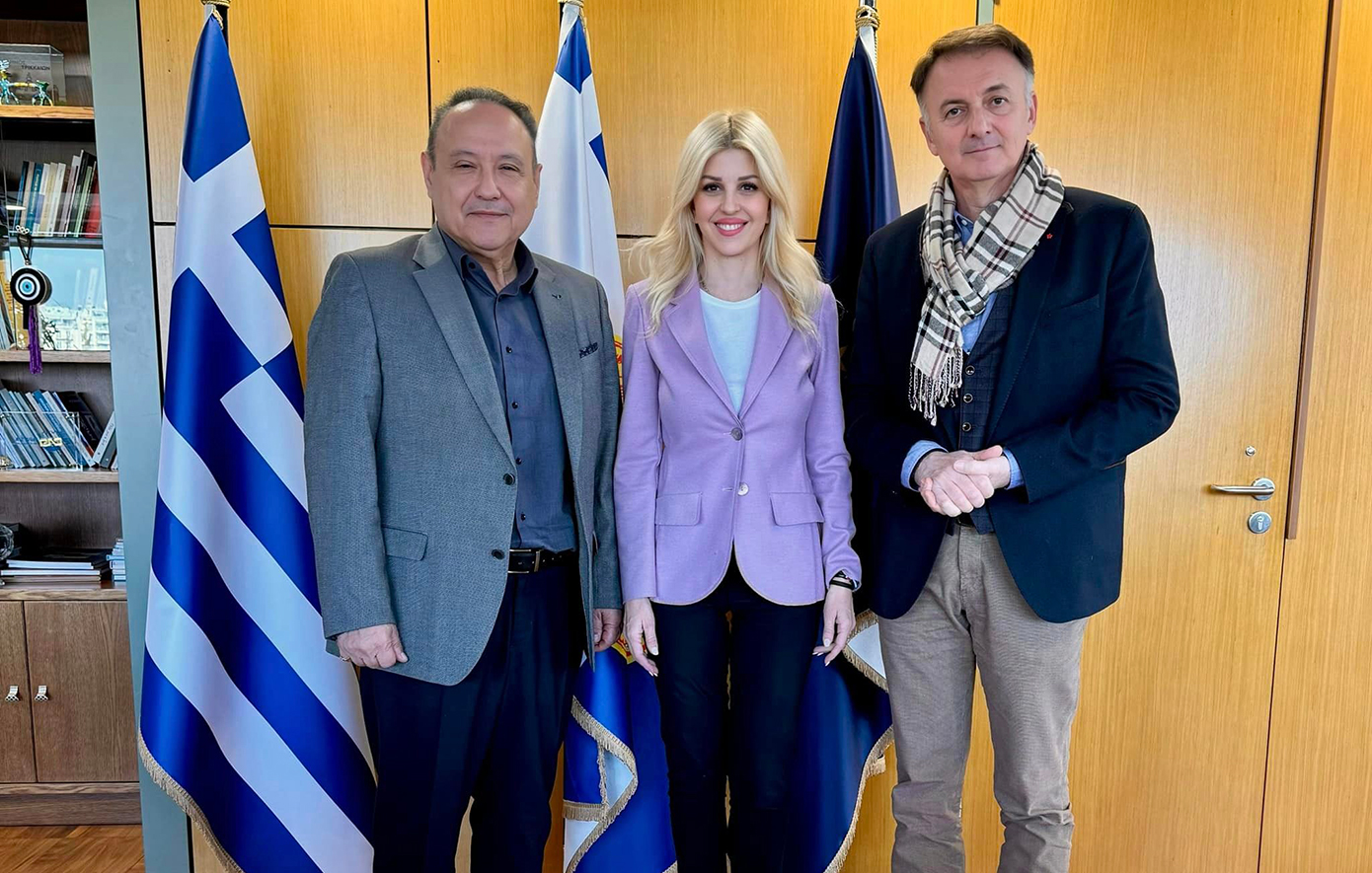 Συνάντηση της Έλενας Ράπτη με τον Δήμαρχο Θεσσαλονίκης Στέλιο Αγγελούδη και τον Αντιδήμαρχο Τουριστικής Ανάπτυξης Βασίλη Γάκη