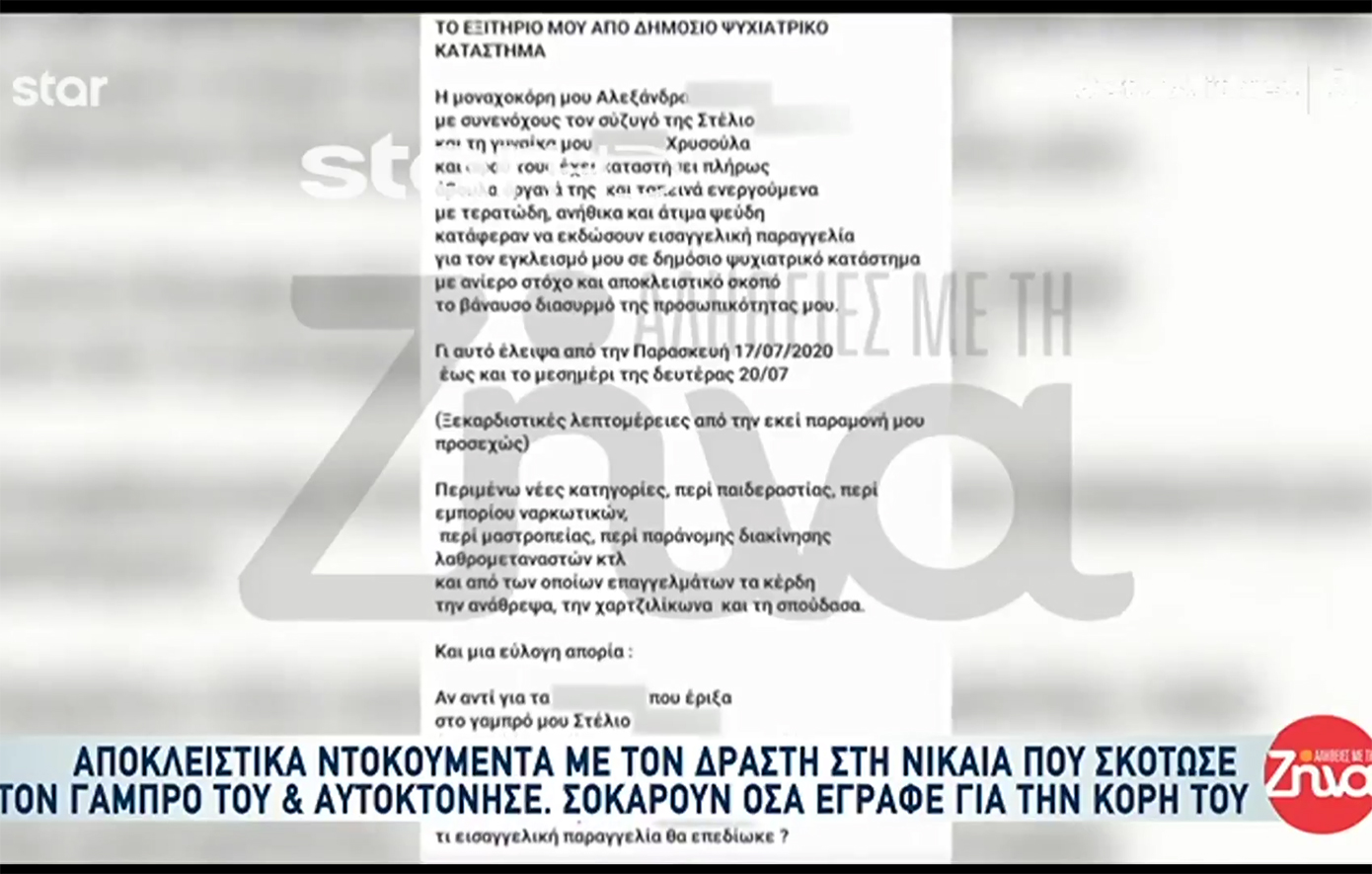 Οι ανατριχιαστικές αναρτήσεις του δράστη του φονικού στη Νίκαια – Απειλούσε κόρη και γαμπρό