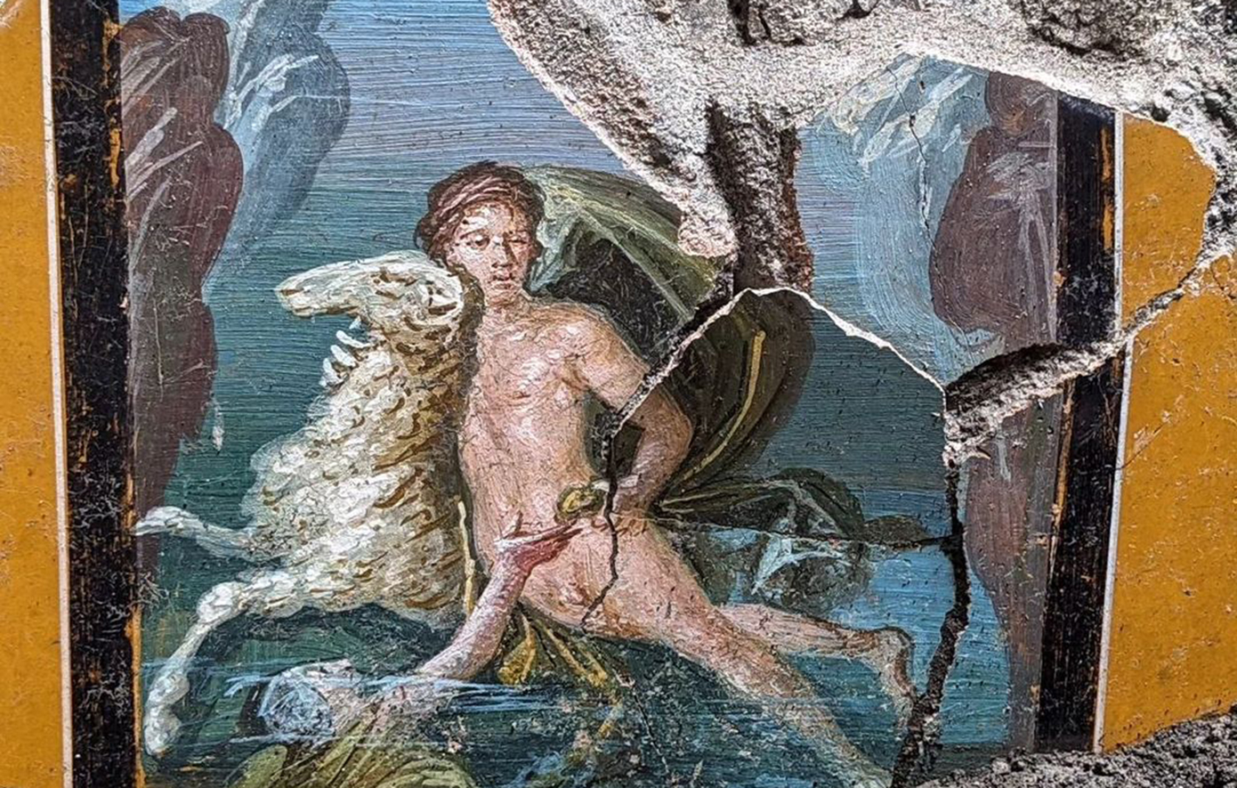 Ανακαλύφθηκε εντυπωσιακή τοιχογραφία του Φρίξου και της Έλλης στην Πομπηία