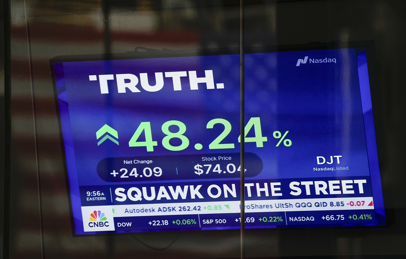 «Με το δεξί» το ντεμπούτο του «Truth Social», του κοινωνικού δικτύου του Τραμπ, στο Χρηματιστήριο της Νέας Υόρκης