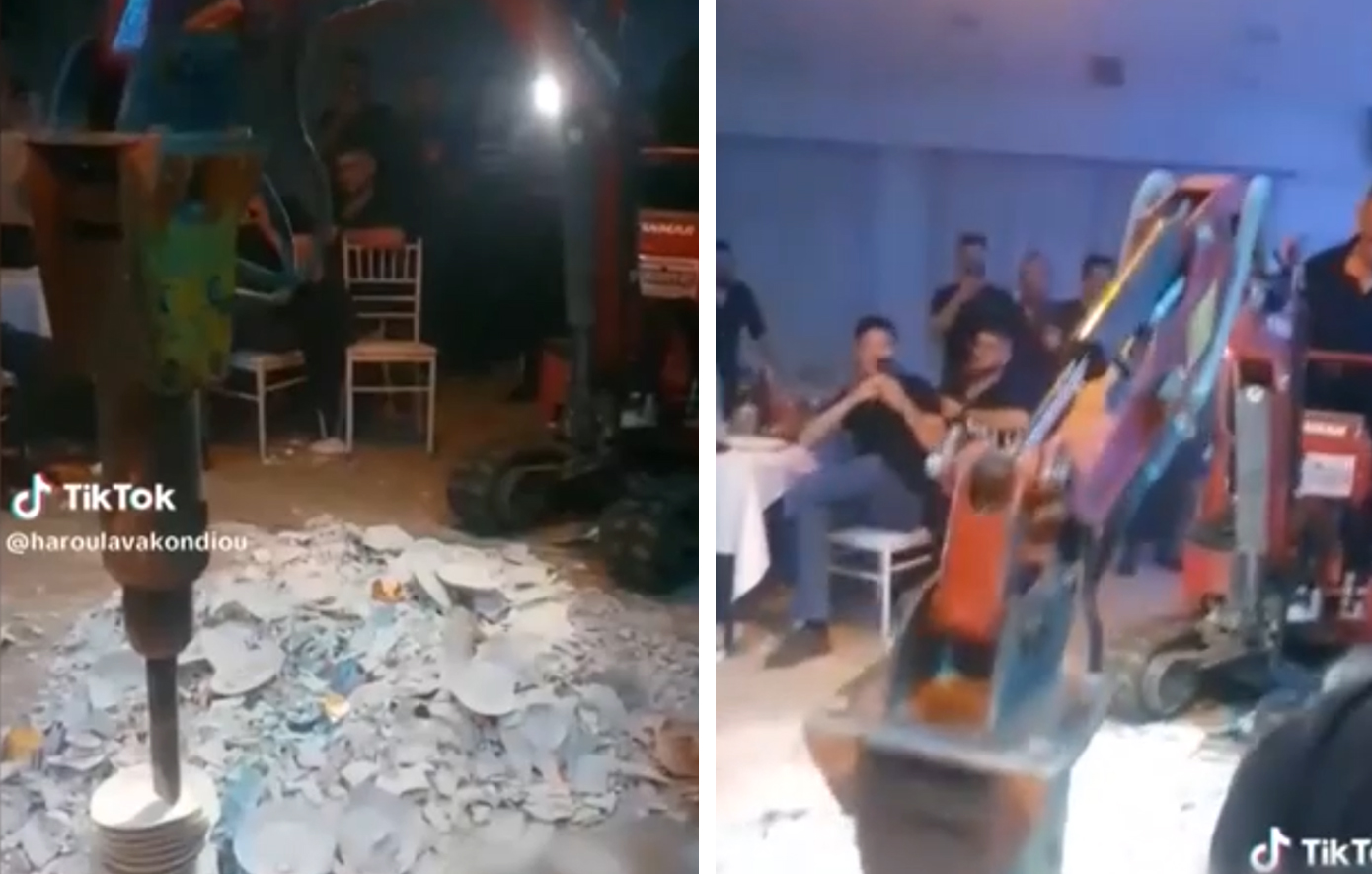 «Ηλία ρίχ’το»: Επικό σπάσιμο πιάτων σε μαγαζί στη Σύρο- Έβαλαν σκαπτικό μηχάνημα στην πίστα