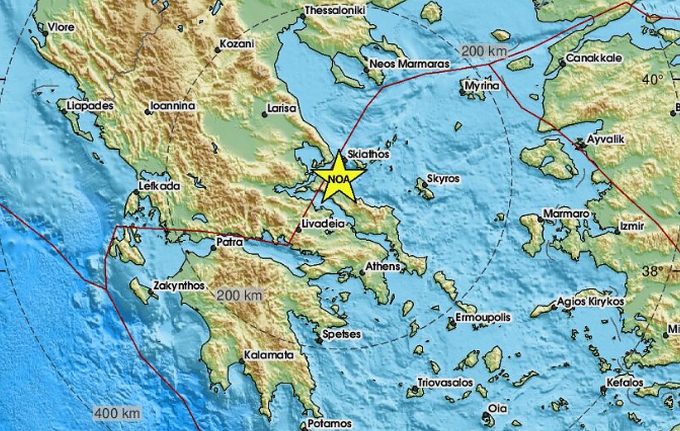 Σεισμός στην Εύβοια που έγινε αισθητός και στην Αττική – Ακολούθησαν δύο ισχυροί μετασεισμοί