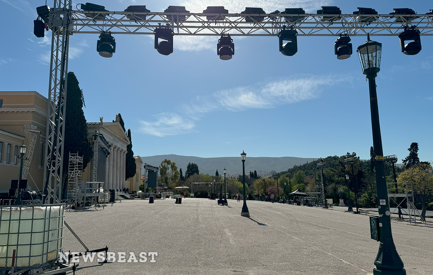 Πυρετώδεις προετοιμασίες στο Ζάππειο ενόψει της αυριανής ομιλίας του πρωθυπουργού Κυριάκου Μητσοτάκη