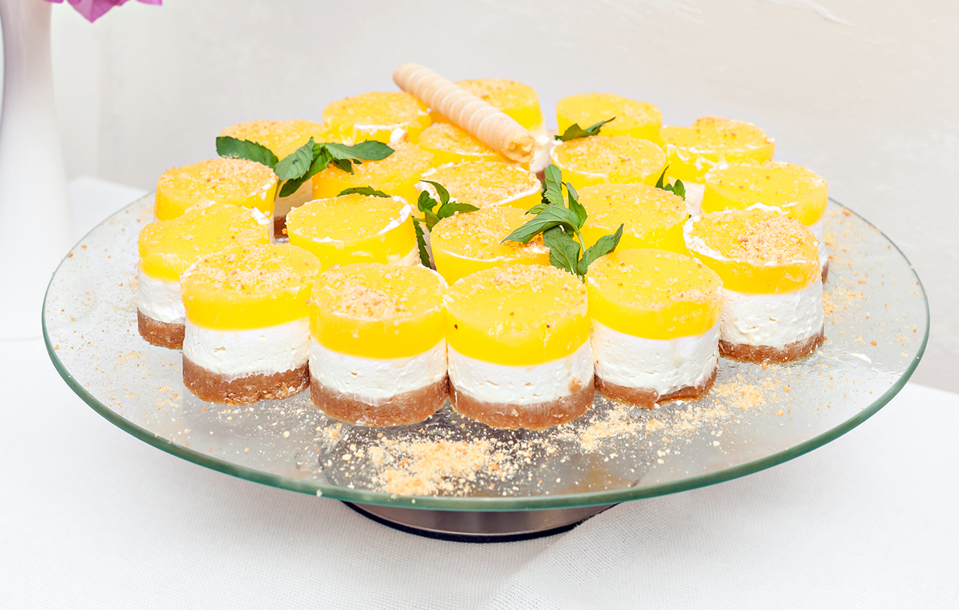 Μπουκιές cheesecake λεμόνι