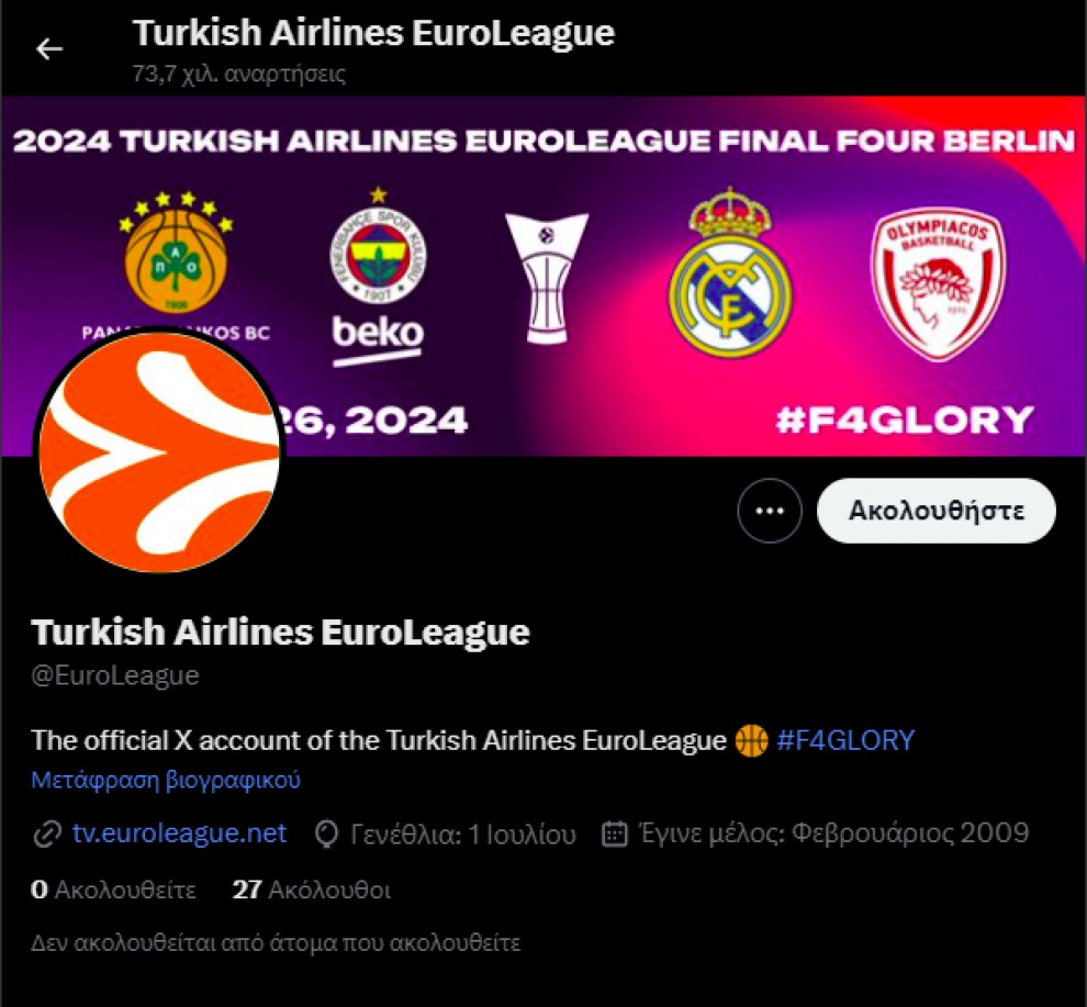 Twitter Euroleague