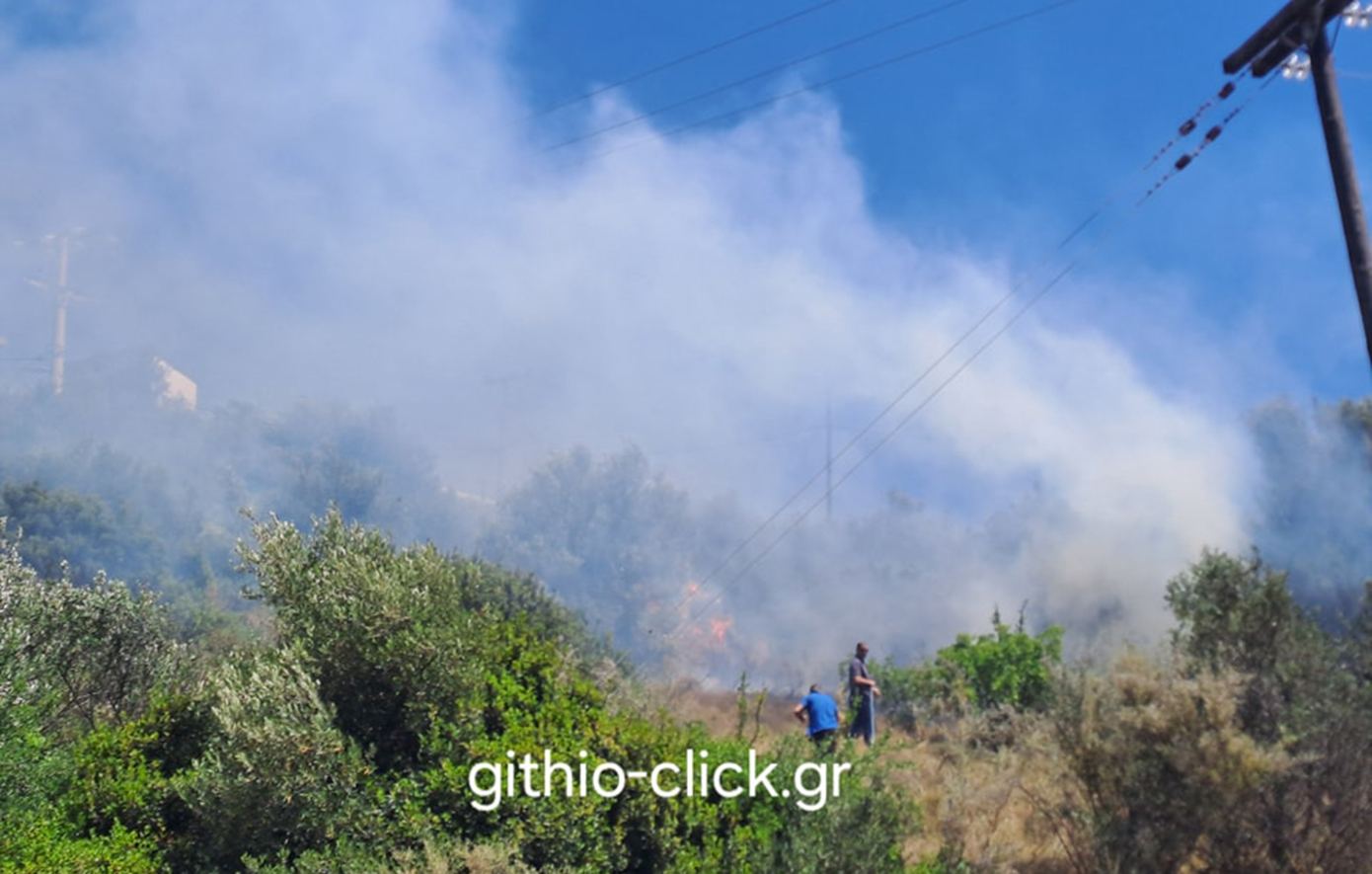 Φωτιά στο Μαυροβούνι Λακωνίας