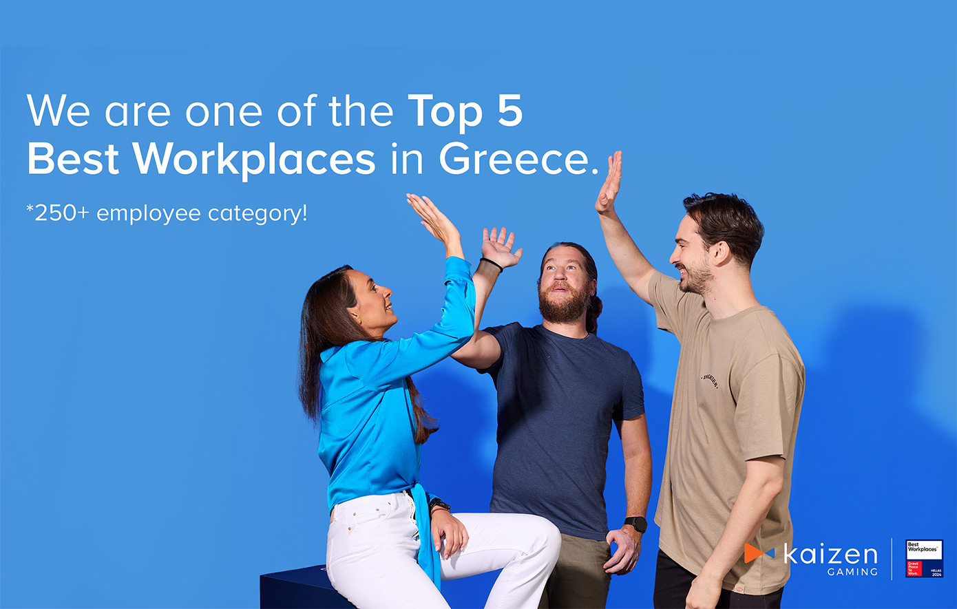 Η Kaizen Gaming ανάμεσα στις 5 εταιρείες με το καλύτερο εργασιακό περιβάλλον στην Ελλάδα