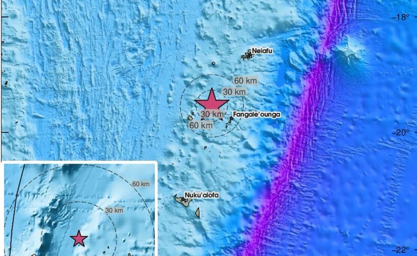 Ισχυρός σεισμός κοντά στο αρχιπέλαγος Τόνγκα στον νότιο Ειρηνικό