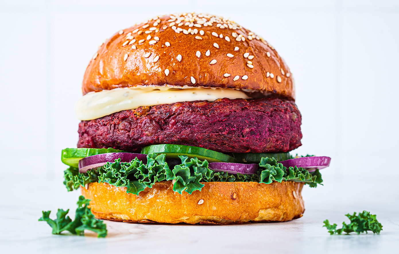 Vegan burger με παντζάρι