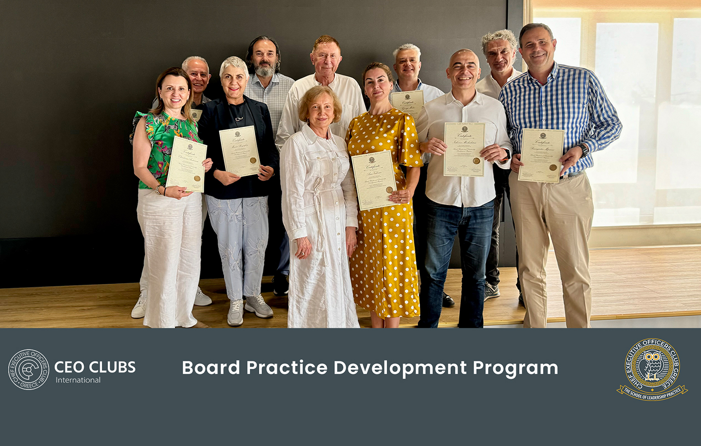 CEO Clubs Greece: Δεύτερη σειρά αποφοίτων από το Board Practice Development Program