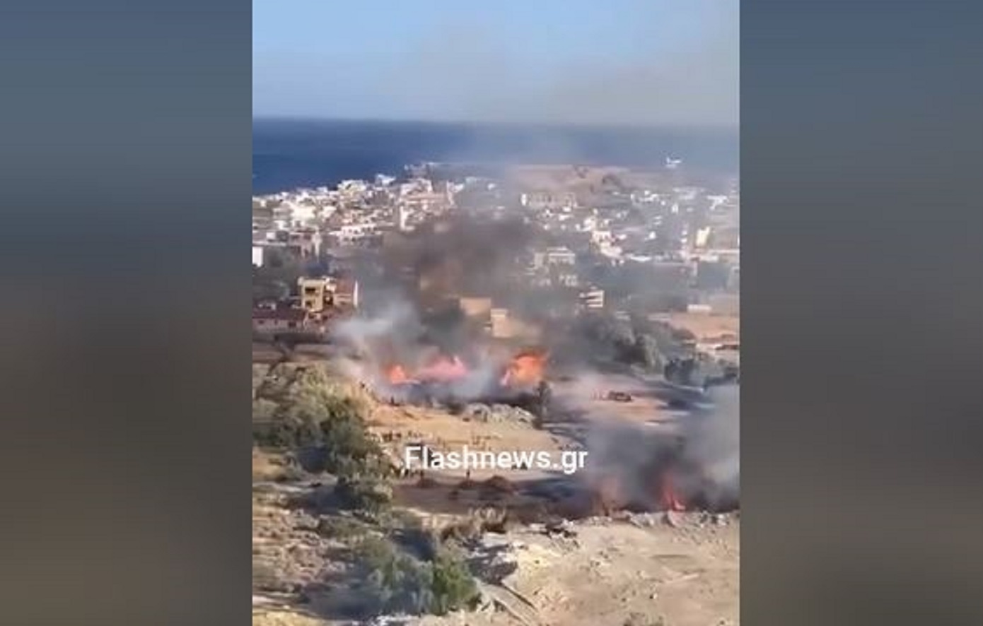Φωτιά τώρα στην Παλαιόχωρα Χανίων &#8211; Σηκώθηκε ελικόπτερο