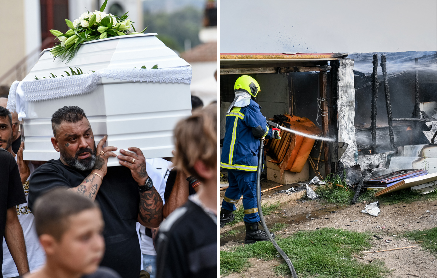 Την ώρα της κηδείας της 11χρονης Βασιλικής στην Ηλεία, το σπίτι του δολοφόνου τυλιγόταν στις φλόγες