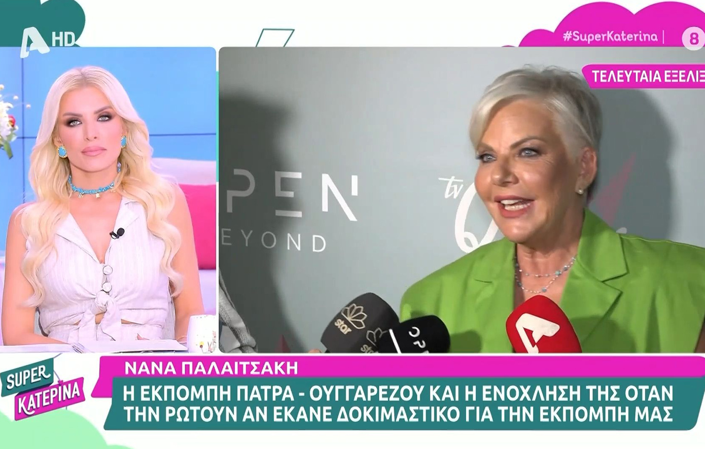 Η Κατερίνα Καινούργιου αντέδρασε με την ερώτηση που έκαναν στη Νανά Παλαιτσάκη: Δεν μου άρεσε καθόλου