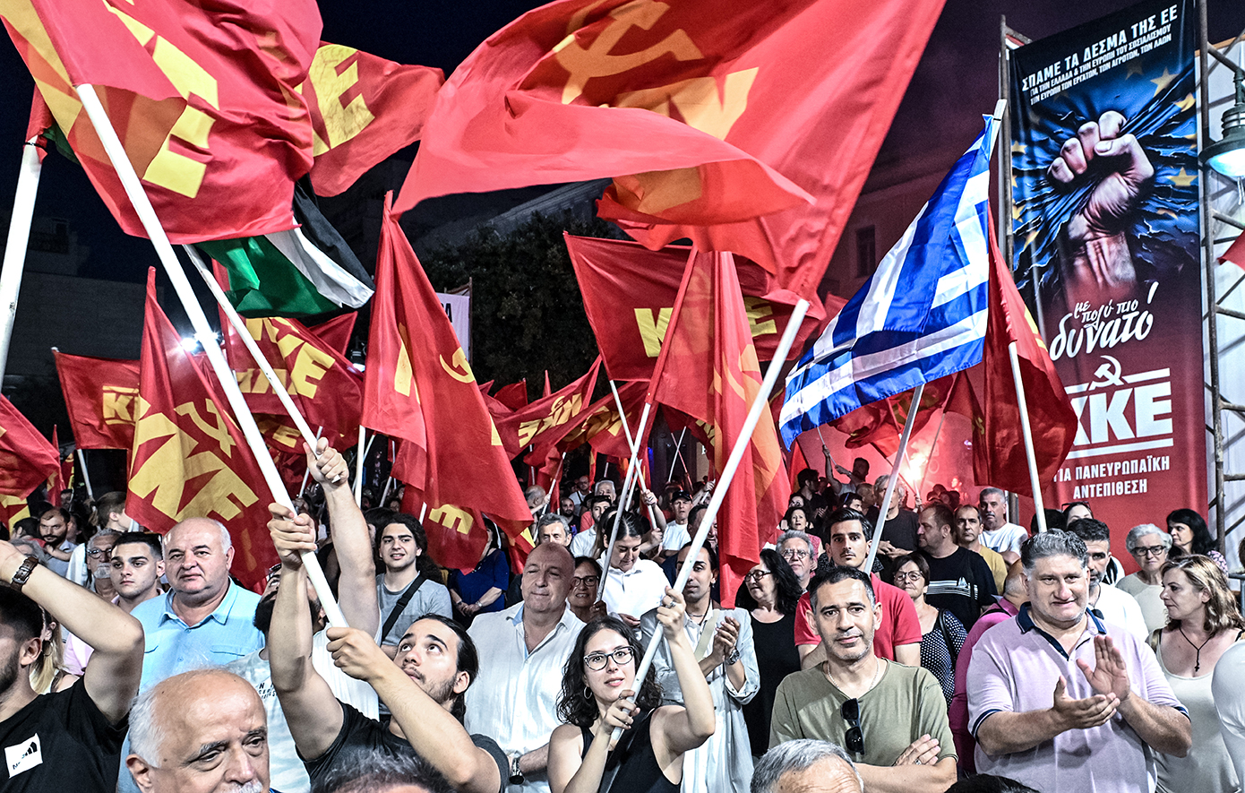 Η προεκλογική συγκέντρωση του Δημήτρη Κουτσούμπα στην Πάτρα