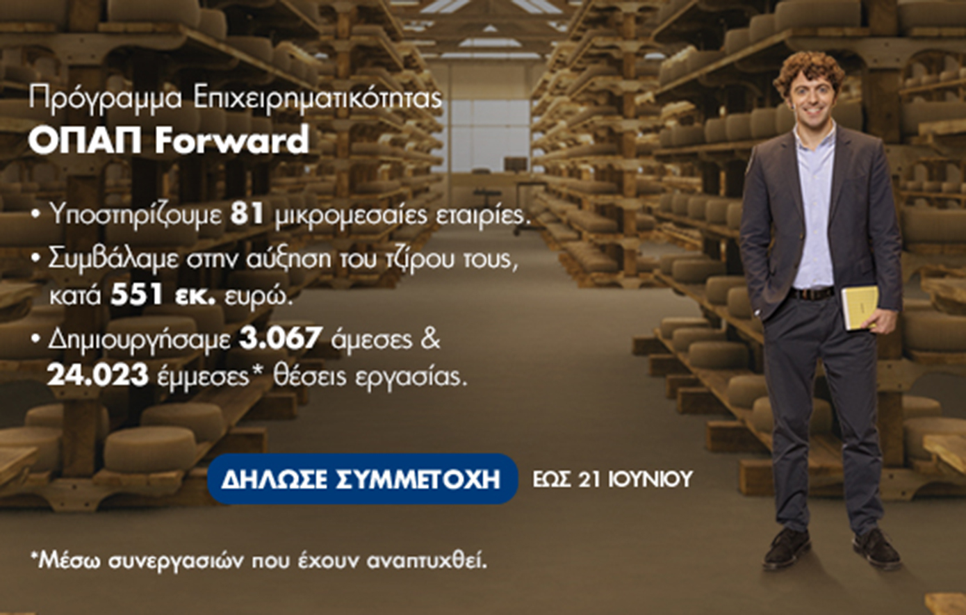 Οι ηλεκτρονικές αιτήσεις για το ΟΠΑΠ Forward συνεχίζονται έως τις 21 Ιουνίου