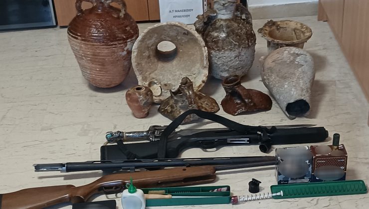 Κρήτη: Συλλήψεις για ναρκωτικά, όπλα, αρχαία και φθορά ξένης περιουσίας