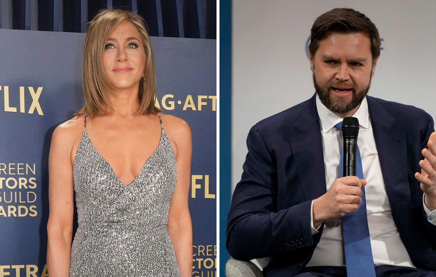 Η Τζένιφερ Άνιστον κατακεραύνωσε τον Τζέι Ντι Βανς για σχόλια περί «άτεκνων αξιοθρήνητων γατοκυριών»