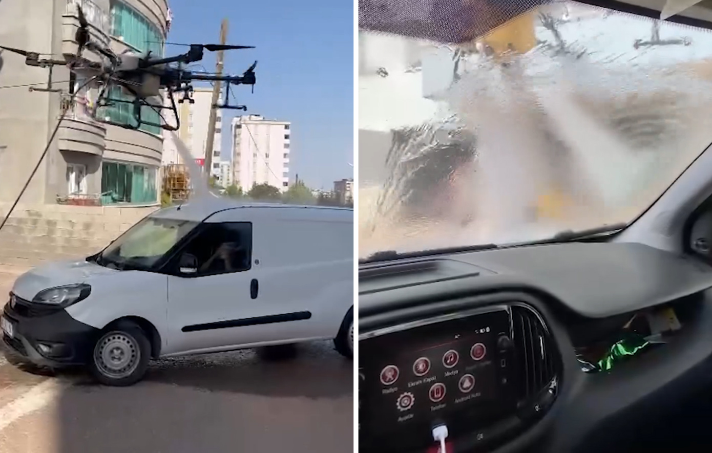 Ένα drone… πλυντήριο αυτοκινήτων