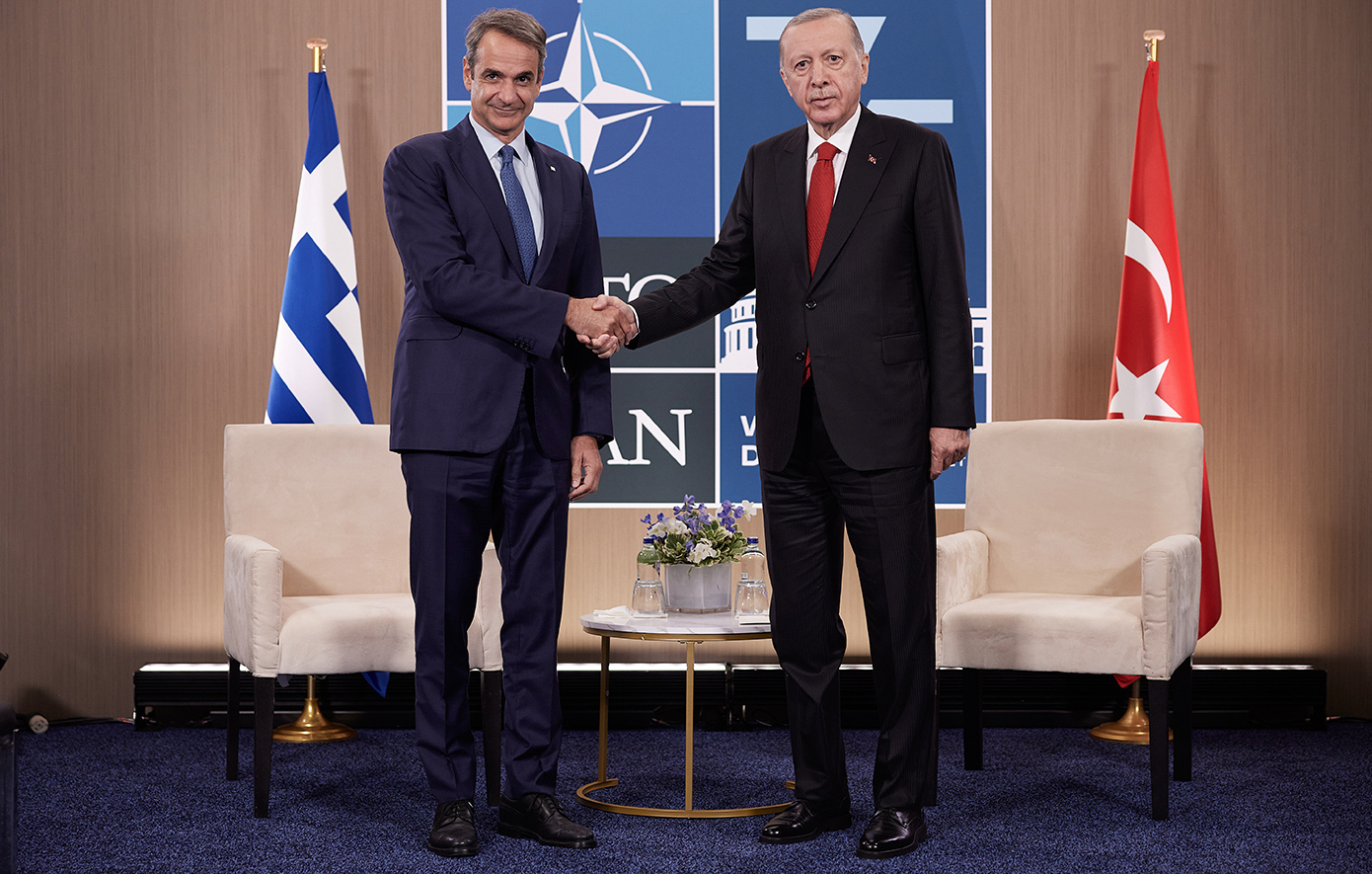 Κυριάκος Μητσοτάκης - Ρετζέπ Ταγίπ Ερντογάν Κυριάκος Μητσοτάκης - Ρετζέπ Ταγίπ Ερντογάν