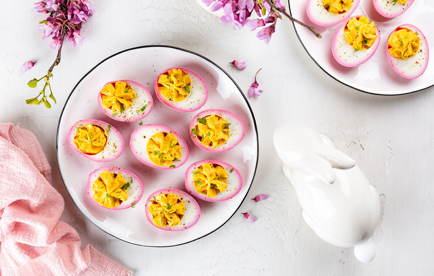 Γεμιστά αυγά με μαγιονέζα και μουστάρδα