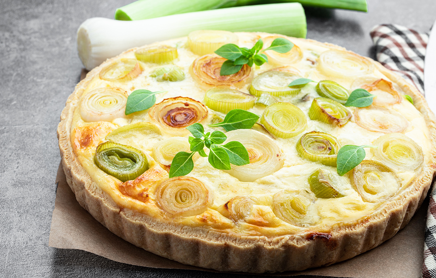 Τάρτα με πράσο και τυρί