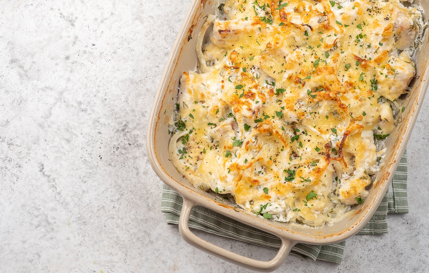 Ογκρατέν με ψάρι