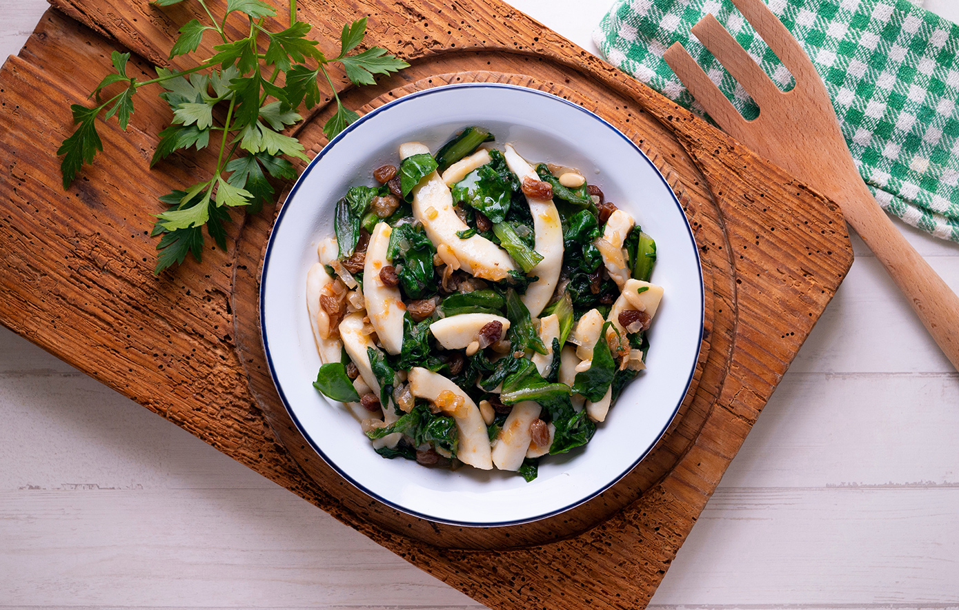 Σουπιές με σπανάκι