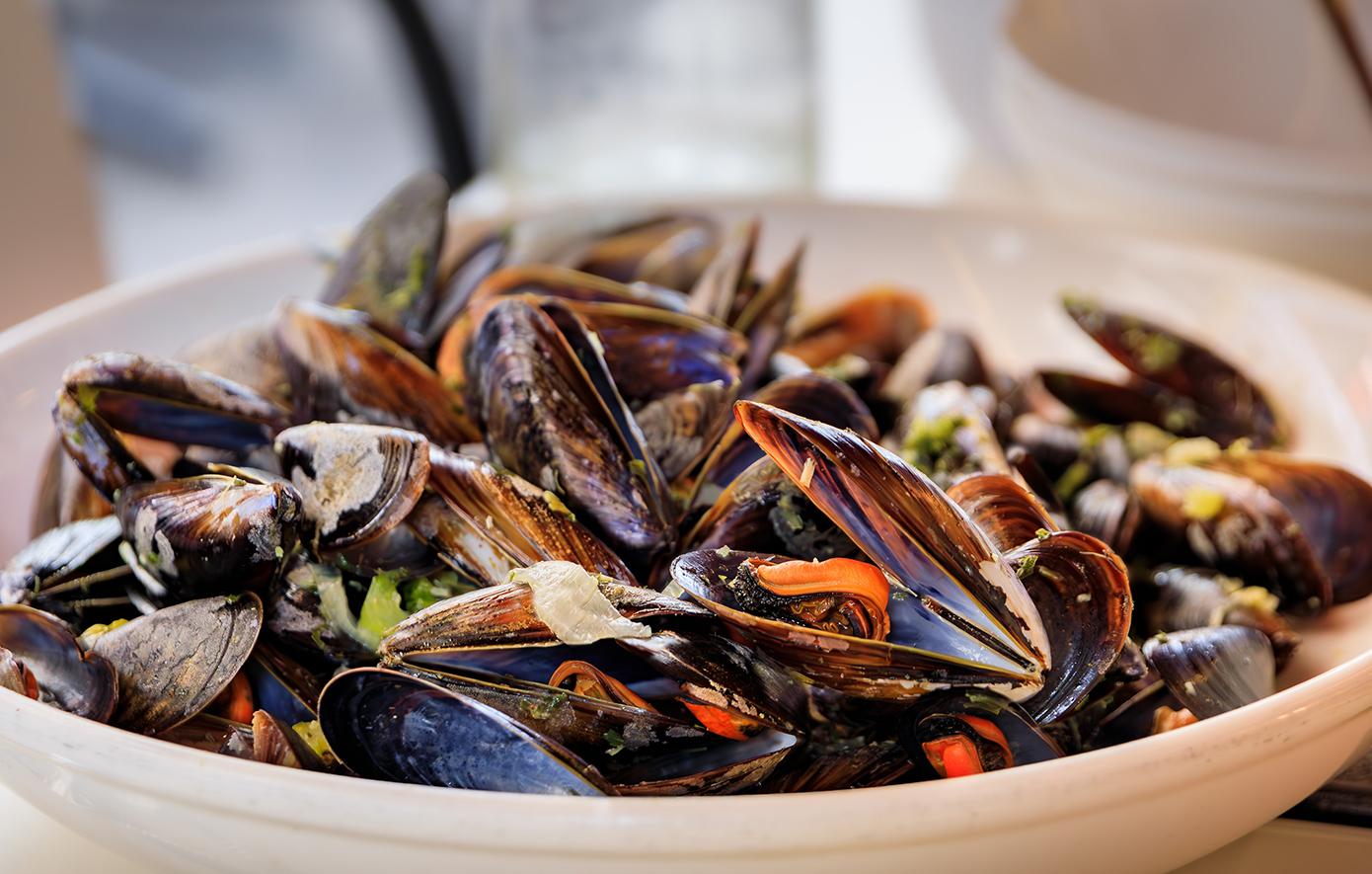 Μύδια αχνιστά με σαφράν