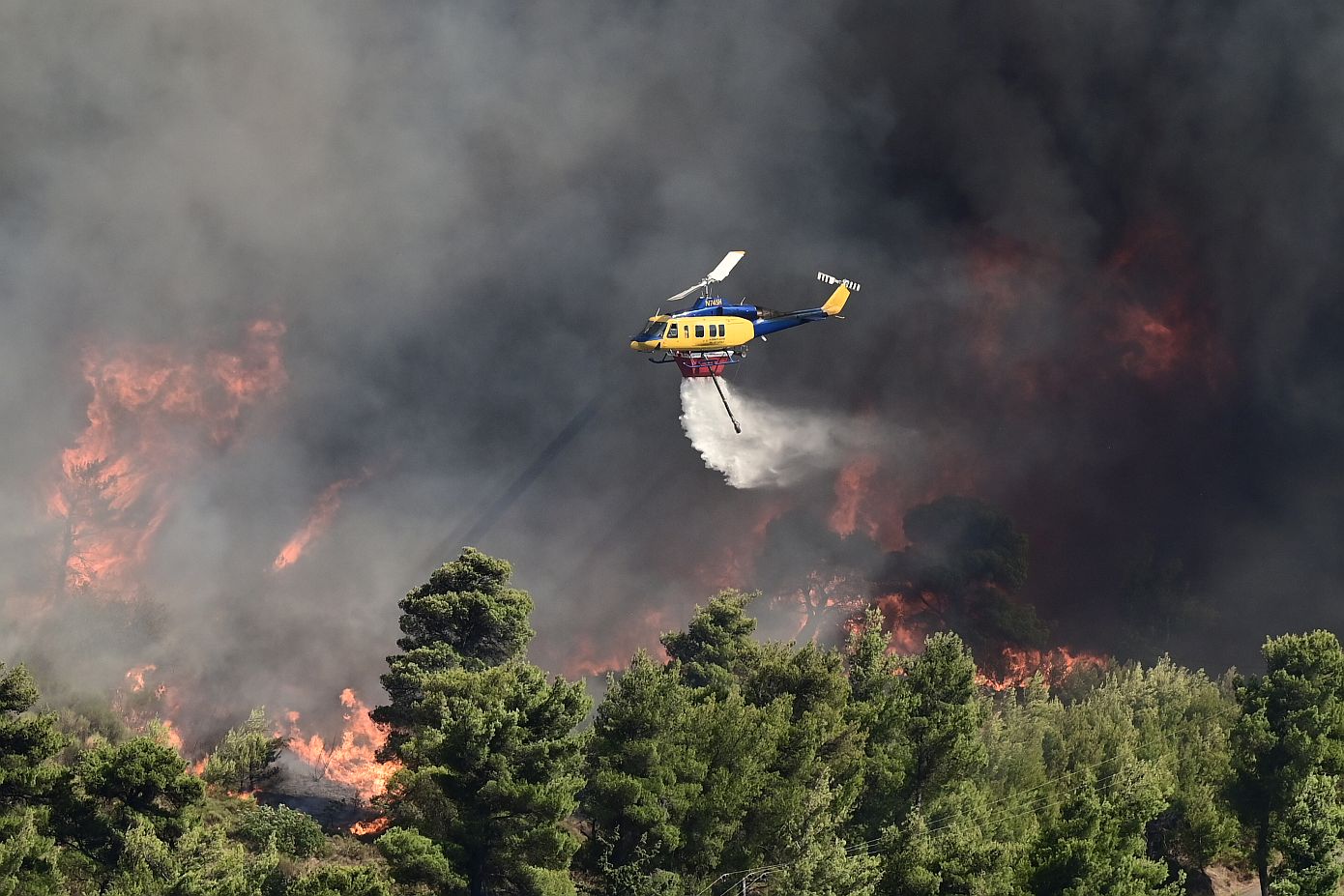 Η φωτιά από το Βαρνάβα κατευθύνεται προς τη Λίμνη του Μαραθώνα: Ζημιές σε πολλά σπίτια – Μηνύματα του 112 για εκκενώσεις
