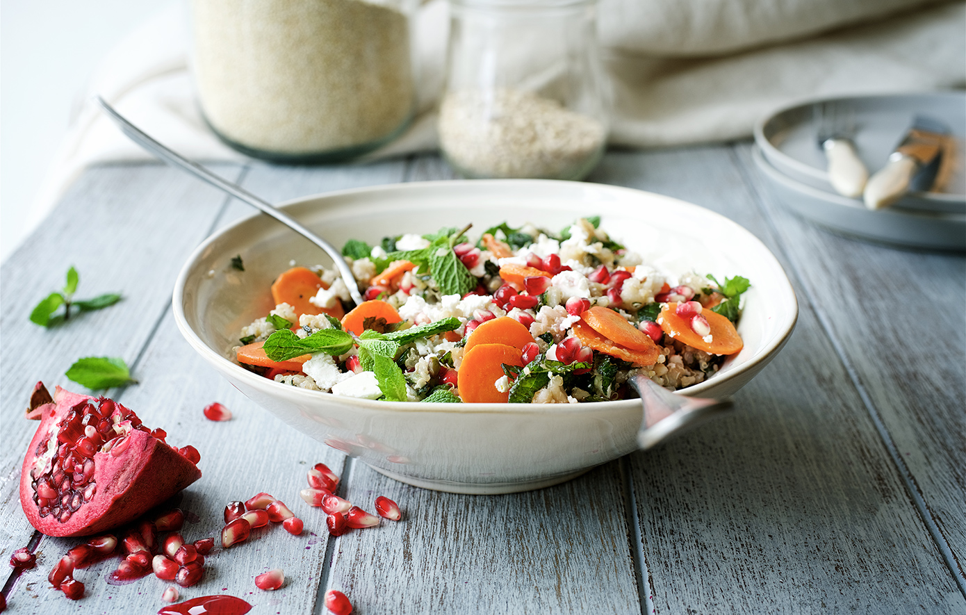 Χειμερινή σαλάτα με σος μελιού