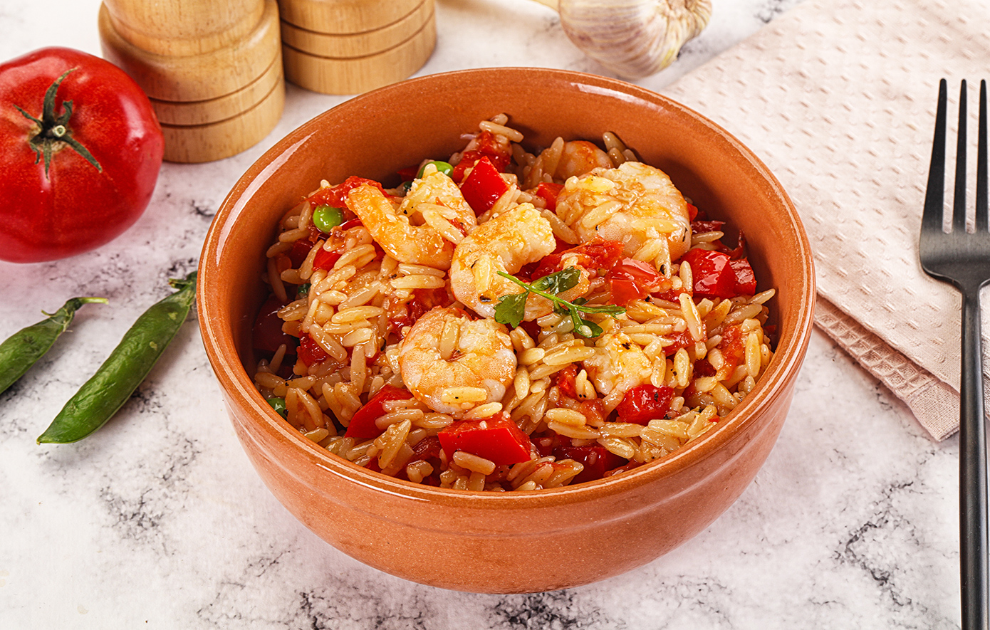 Κριθαράκι με θαλασσινά