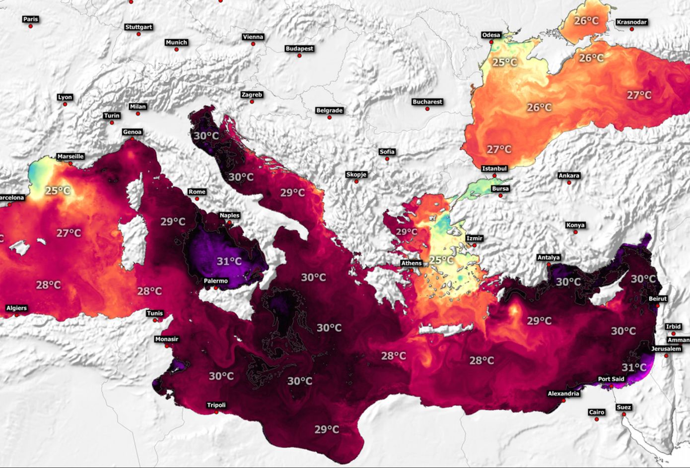Η Μεσόγειος θερμαίνεται ταχύτερα από τον υπόλοιπο κόσμο, επισημαίνουν επιστήμονες