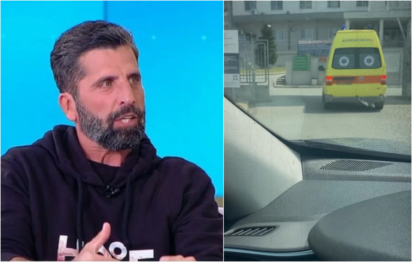 Αγωνία για τον Θανάση Βισκαδουράκη: Στο Κέντρο Υγείας Παλαμά ο γιος του – Η στιγμή της μεταφοράς του με ασθενοφόρο