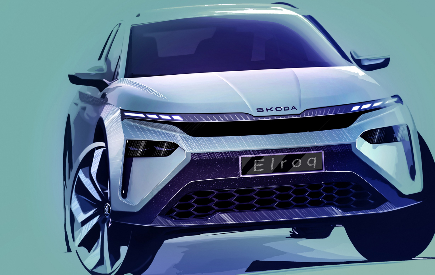 Škoda Elroq: Τα πρώτα εξωτερικά σκίτσα του νέου compact SUV