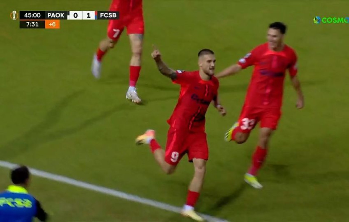 ΠΑΟΚ – Στεάουα: 0-1 στο ημίχρονο με σκόρερ τον Μπιρλιγκέα