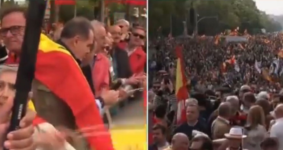 Μεγάλη διαδήλωση στη Μαδρίτη κατά του Σάντσεθ – Τον αποκάλεσαν «προδότη»
