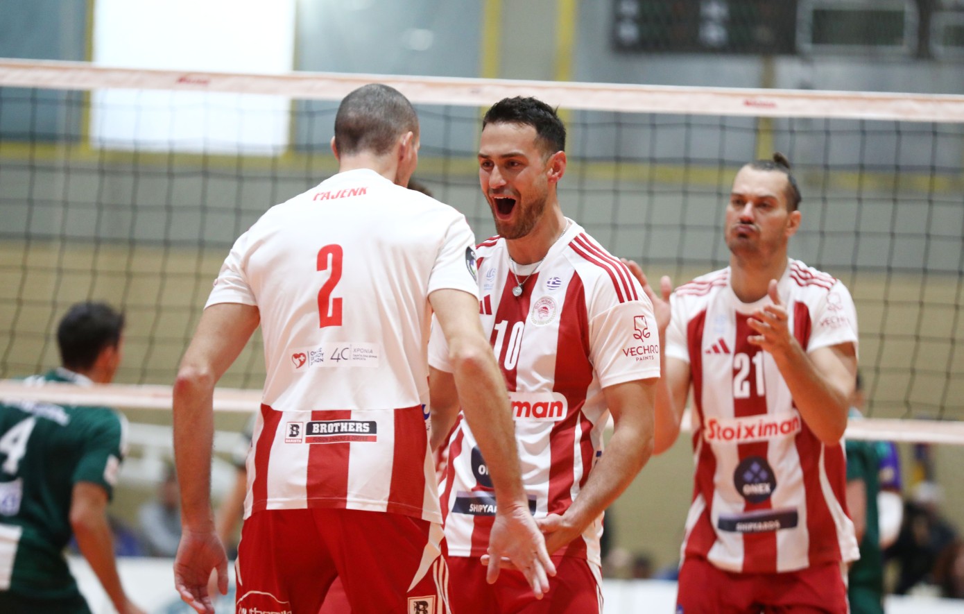 Παναθηναϊκός – Ολυμπιακός 1-3: Κόκκινο το ντέρμπι του βόλεϊ