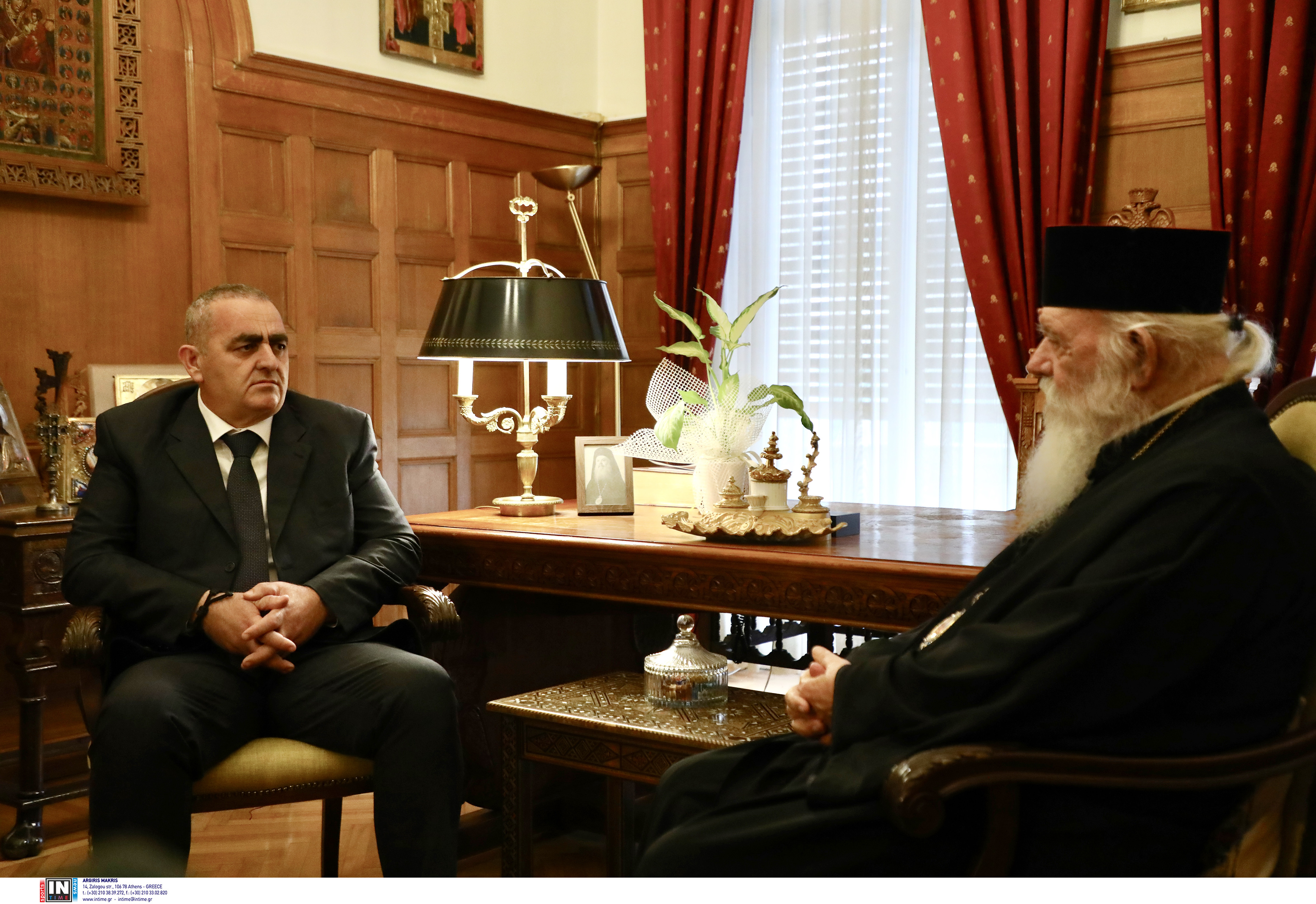 Συνάντηση του Αρχιεπισκόπου Ιερωνύμου με τον ευρωβουλευτή της Νέας Δημοκρατίας Φρέντη Μπελέρη