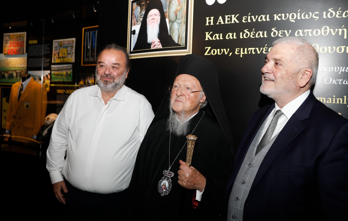 ΑΕΚ: Το βίντεο της επίσκεψης του Οικουμενικού Πατριάρχη στην OPAP Arena – Αποθέωσε Μελισσανίδη ο Ηλιόπουλος