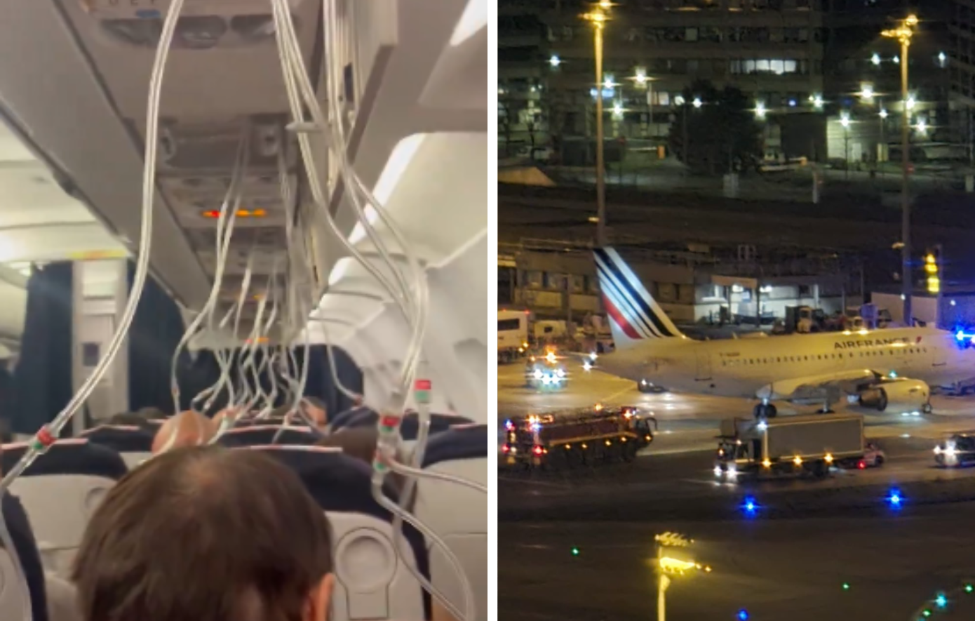 Αναστάτωση σε πτήση της Air France: Αποσυμπιέστηκε το αεροπλάνο και έπεσαν οι μάσκες οξυγόνου – Δείτε βίντεο