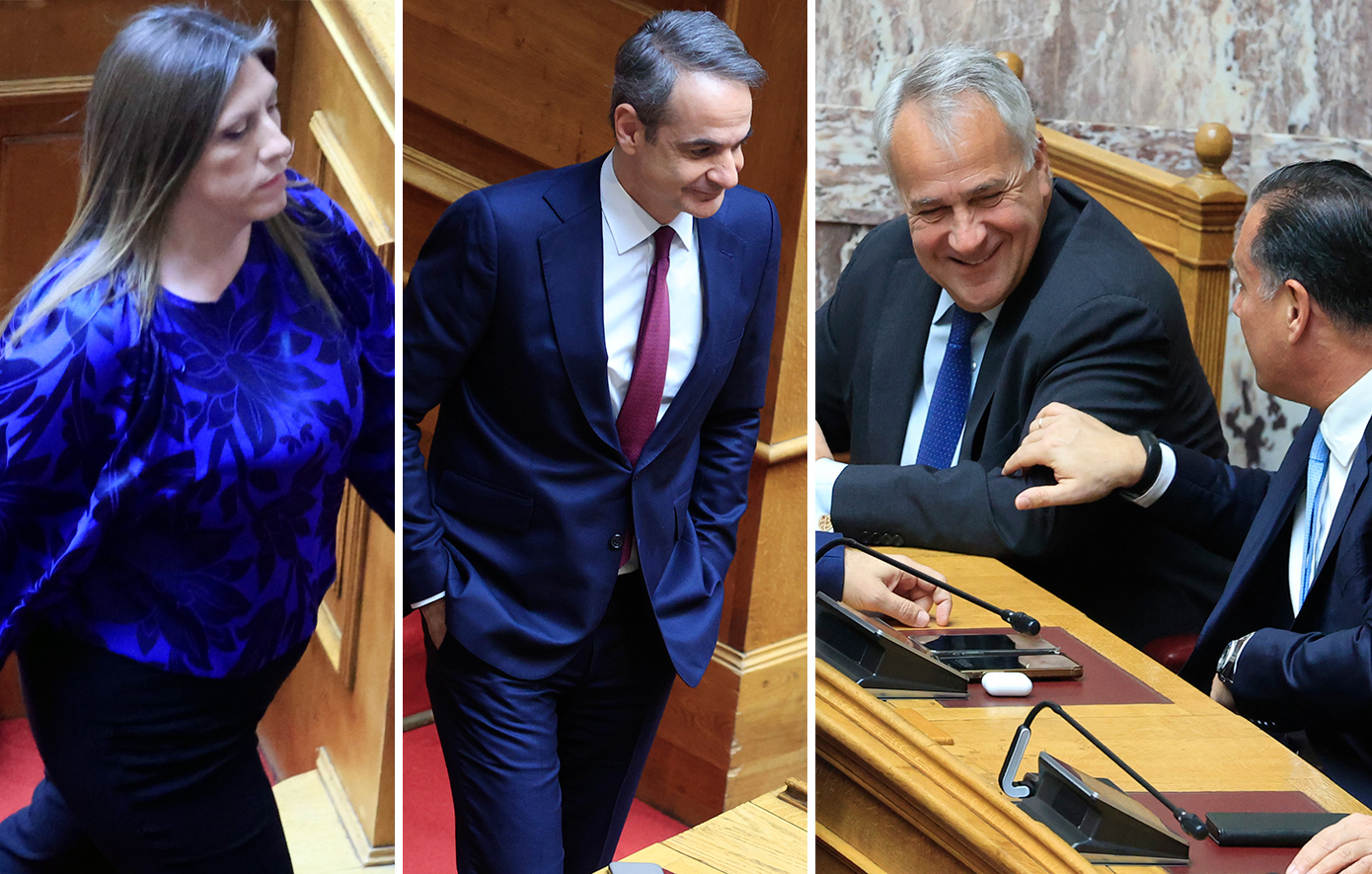 Όσα δεν έδειξαν οι κάμερες στην ψηφοφορία εκλογής ΠτΔ: Τα ετερόκλητα «πηγαδάκια» και τα τετ α τετ με τον Μητσοτάκη