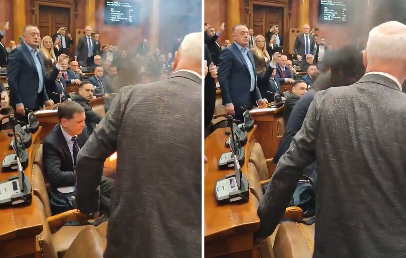 Χάος στο Κοινοβούλιο της Σερβίας – Καπνογόνο μέσα στην αίθουσα και βουλευτής με εγκεφαλικό