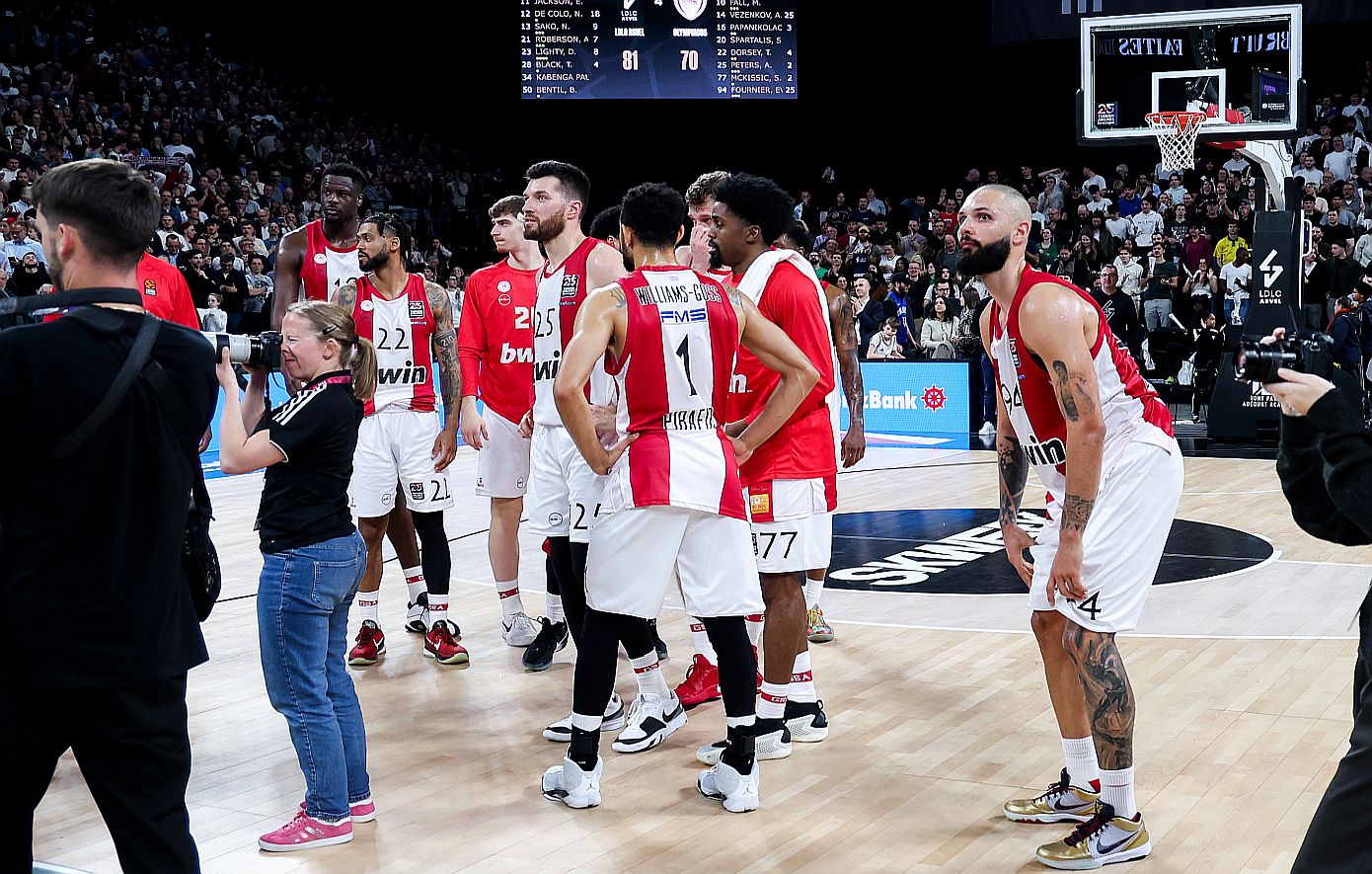 Euroleague: Ήττα στη Γαλλία για τον Ολυμπιακό από τη Βιλερμπάν (81-70), που βάζει σε κίνδυνο την πρώτη θέση