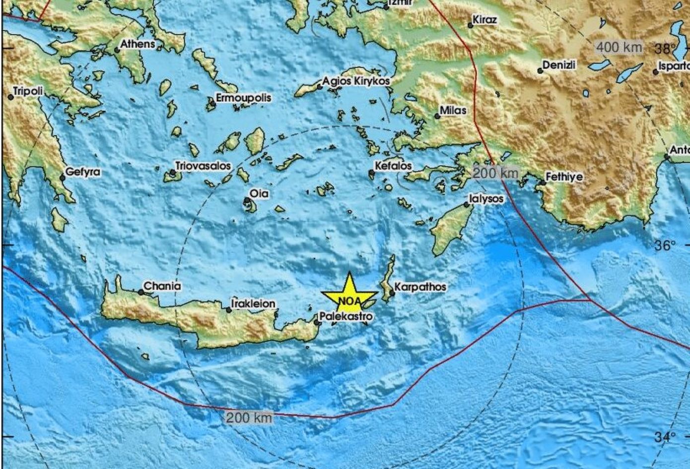 Σεισμός τώρα ανοικτά της Κάσου