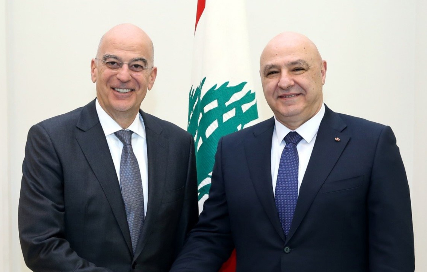 Δένδιας: Η Ελλάδα εργάζεται προς την κατεύθυνση της ευημερίας και της ασφάλειας του Λιβάνου και ολόκληρης της περιοχής