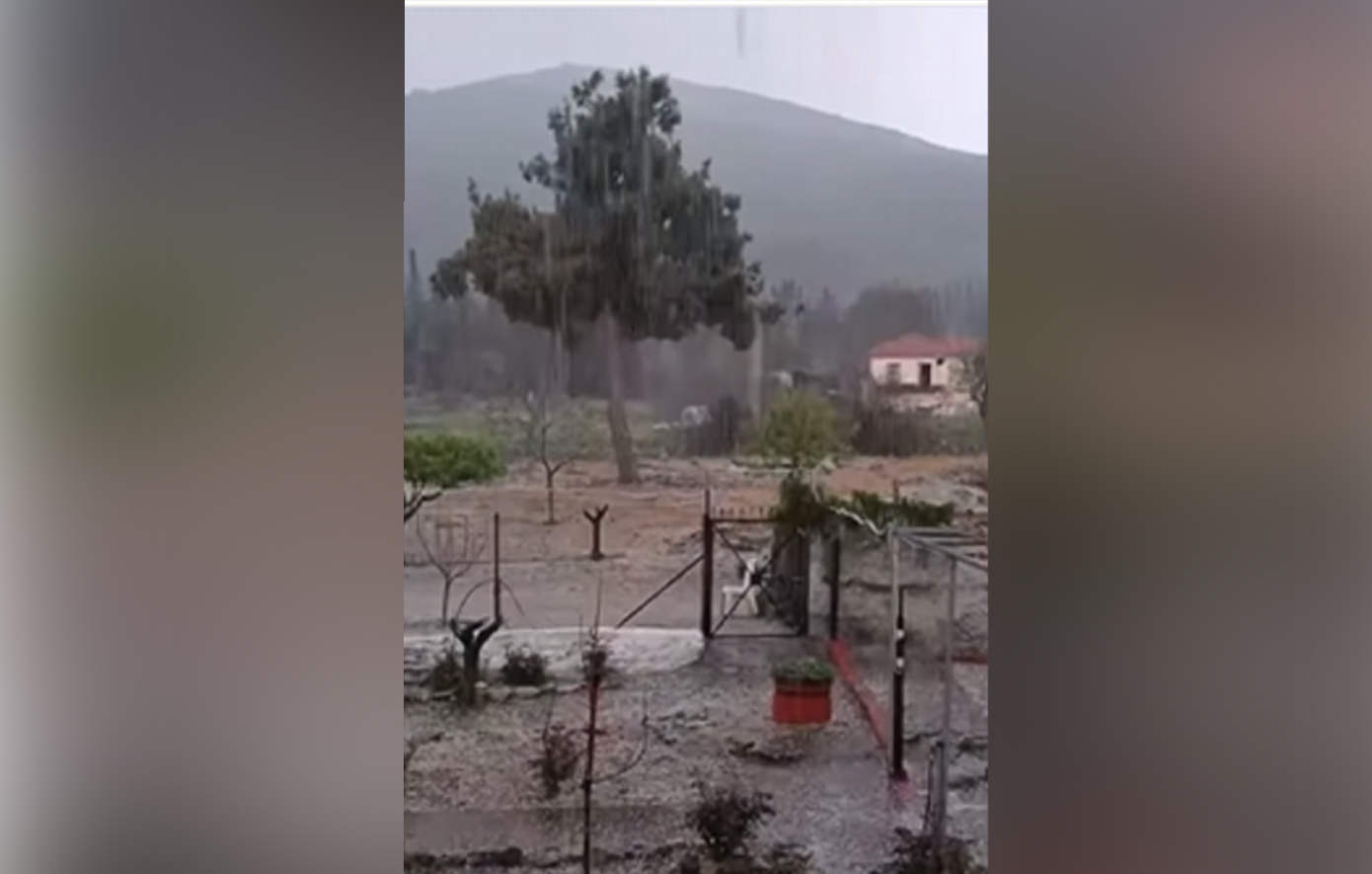 Ισχυρή χαλαζόπτωση στην Τεγέα Αρκαδίας &#8211; Δείτε βίντεο