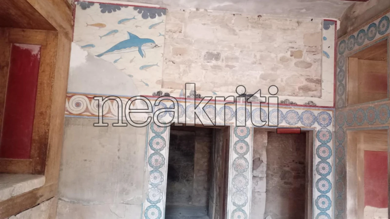 Κατέρρευσε ιστορική τοιχογραφία στο Ανάκτορο της Κνωσού από θυελλώδεις ανέμους