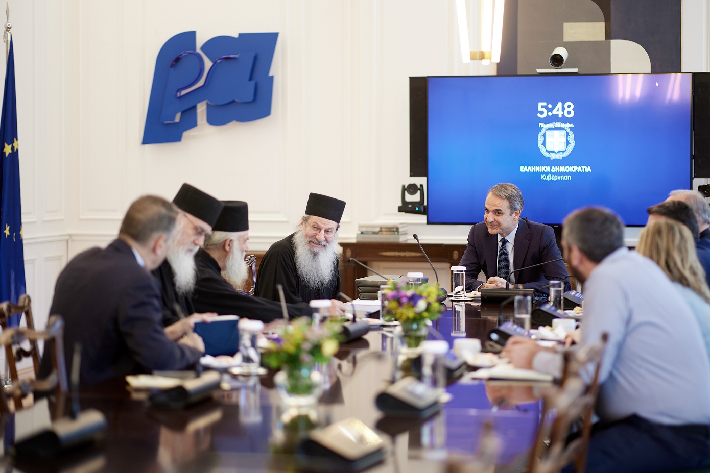 Θέματα του Αγίου Όρους κατά τη συνάντηση του Κυριάκου Μητσοτάκη με εκπροσώπους της Αθωνικής Πολιτείας